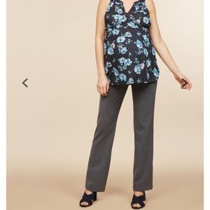 Maternity Pants‎ Dress Slack Work straight leg Size XL The Zelie gray Office